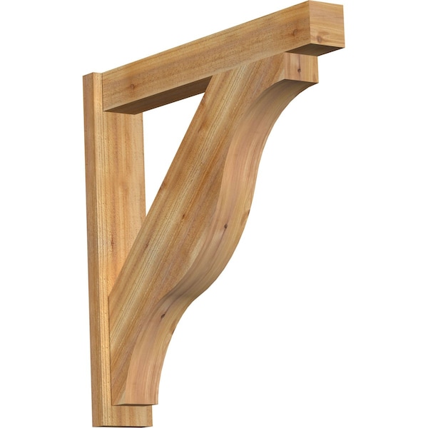 Ekena Millwork Funston Block Rough Sawn Outlooker, Western Red Cedar, 6"W x 36"D x 36"H OUT06X36X36FST05RWR - main